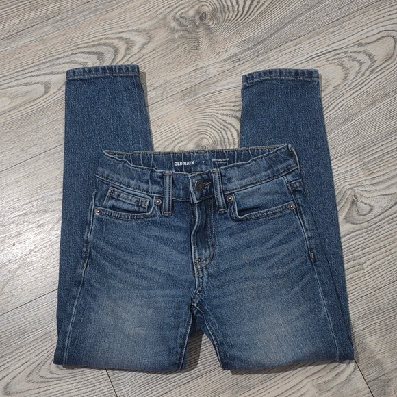 Old Navy Distressed Orignal Taper Jeans with Built in Flex Boys Size 7 - Picture 1 of 4